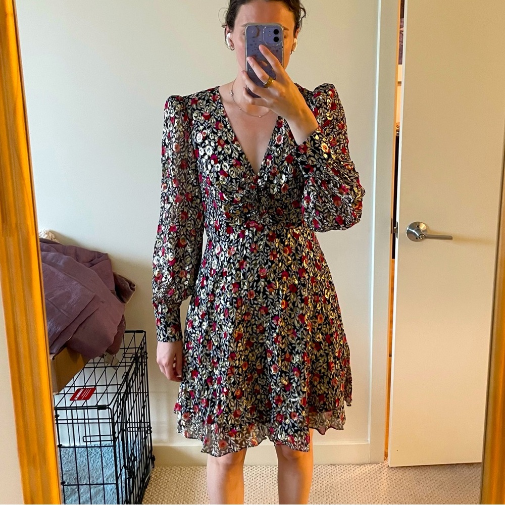 Kate Spade Floral V-Neck Dress